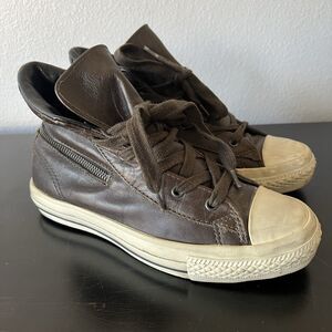 Converse John Varvatos Shoes Brown Leather Zip Mens 4.5 Size 6.5 Women’s